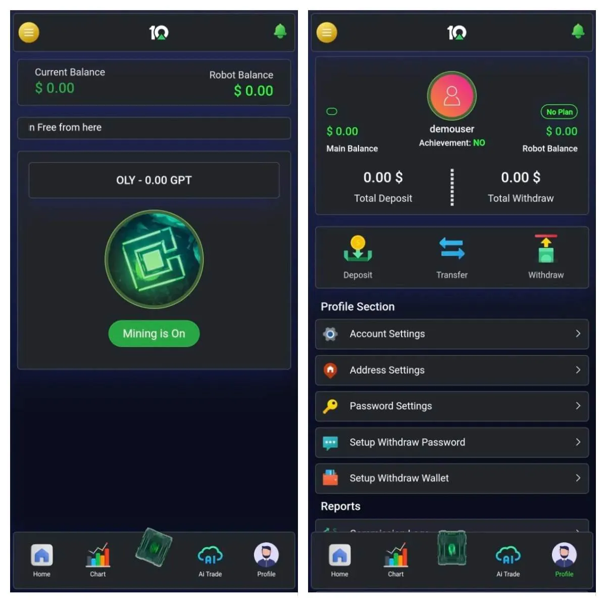 Laravel AI矿机系统源码下载/虚拟币理财系统/加密货币交易所